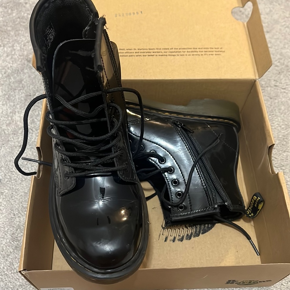 Worn dr marten boots